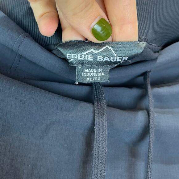 EDDIE BAUER  Size XL Pull On Skort Skirt with Shorts Nylon Ripstop Gray - Picture 3 of 9